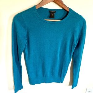 Ann Taylor Teal Blue Crewneck Sweater
